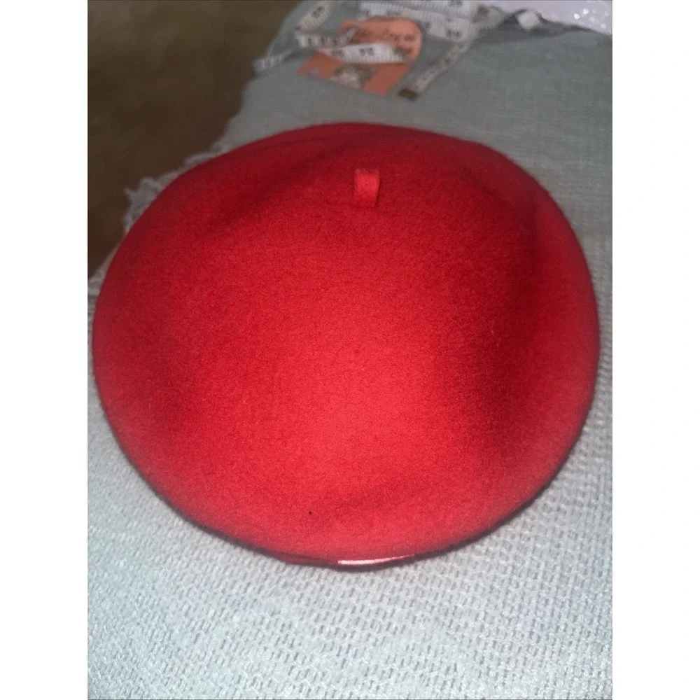 Gymboree Olivia Pig Felt Beret Wool Red Size Small Adorable